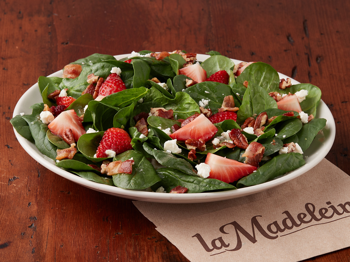 Strawberry Bacon Spinach Salade